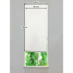 Store enrouleur tamisant sans perçage blanc l.60 x H.160cm