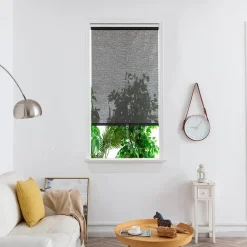 Store enrouleur tamisant sans perçage Eccles noir l.45 x H.140cm Goodhome