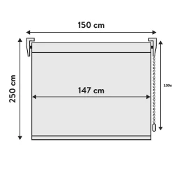 Store Enrouleur Tamisant Trends Gris 150 X 250cm, Viewtex