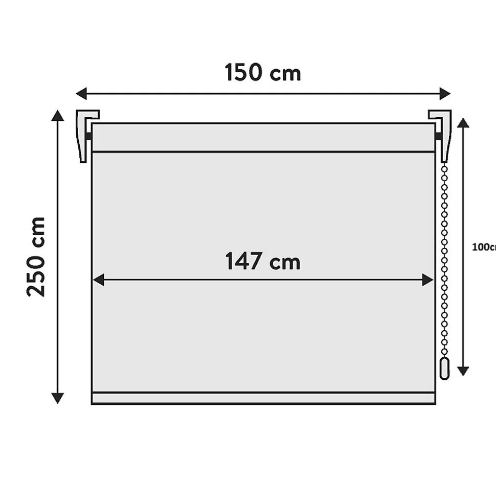 Store Enrouleur Tamisant Trends Gris 150 X 250cm, Viewtex