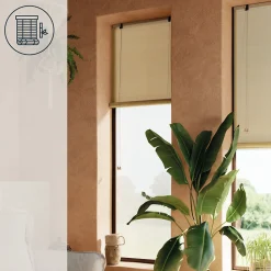 Store enrouleur tamisant sans perçage Akapa beige l.60 x H.180cm Goodhome