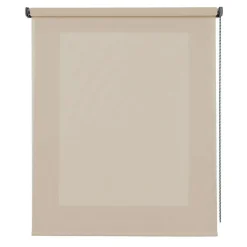 Store Enrouleur Tamisant Lisse pour Fenêtres et Portes Beige 140x180 cm