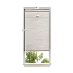 Store enrouleur tamisant sans perçage Masana beige l.75 x H.240cm Goodhome