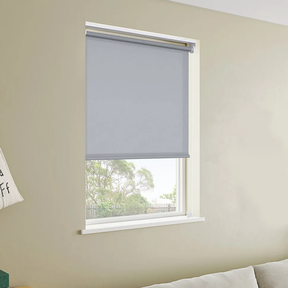 Store enrouleur tamisant sans perçage Halo 2 gris béton l.60 x H.180cm Goodhome