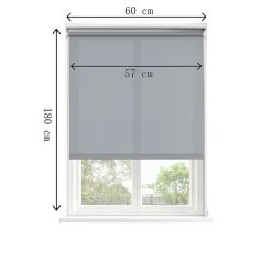 Store enrouleur tamisant sans perçage Halo 2 gris béton l.60 x H.180cm Goodhome