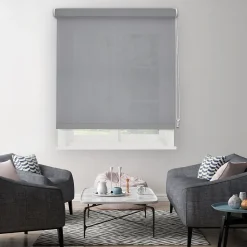 Store enrouleur tamisant gris clair l.60 x H.250cm Madeco