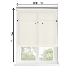 Store enrouleur tamisant sans perçage Halo 2 blanc cassé l.180 x H.240cm Goodhome