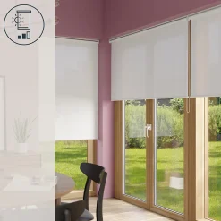 Store enrouleur tamisant sans perçage Halo 2 blanc cassé l.180 x H.240cm Goodhome