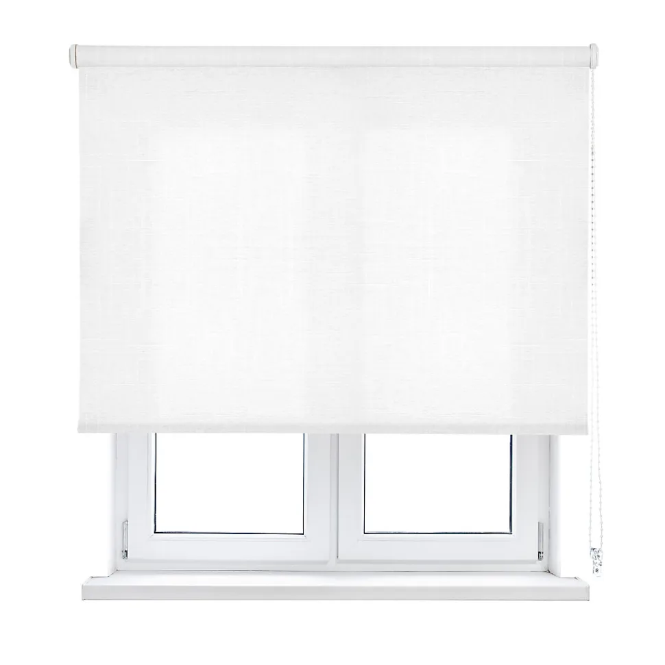 Store enrouleur tamisant Shape Blanc 120 X 250cm , Viewtex