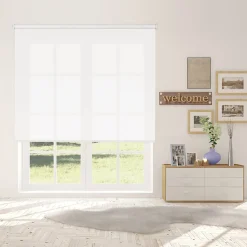 Store enrouleur tamisant Shape Blanc 120 X 250cm , Viewtex