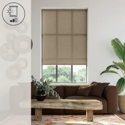 Store enrouleur tamisant sans perçage Eccles marron l.160 x H.180cm Goodhome