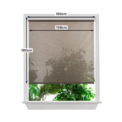 Store enrouleur tamisant sans perçage Eccles marron l.160 x H.180cm Goodhome