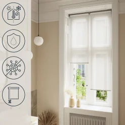 Store enrouleur thermique salle de bains Badallo blanc l.40 x H.140cm Goodhome