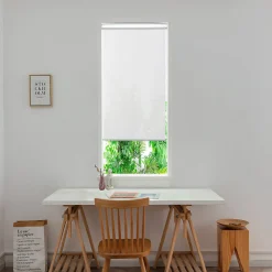 Store enrouleur thermique salle de bains Badallo blanc l.55 x H.180cm Goodhome
