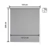 Store enrouleur Translucide Daylight - Easydeco - Gris - 135 x 250 cm