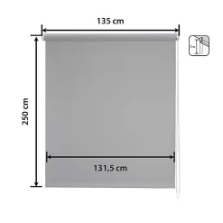 Store enrouleur Translucide Daylight - Easydeco - Gris - 135 x 250 cm