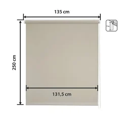 Store enrouleur Translucide Daylight - Easydeco - Beige - 135 x 250 cm
