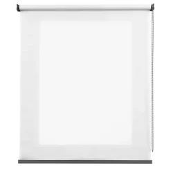 Store Enrouleur translucide Premium avec finitions en Aluminium pour fenêtres et Portes Blanc 180x250 cm