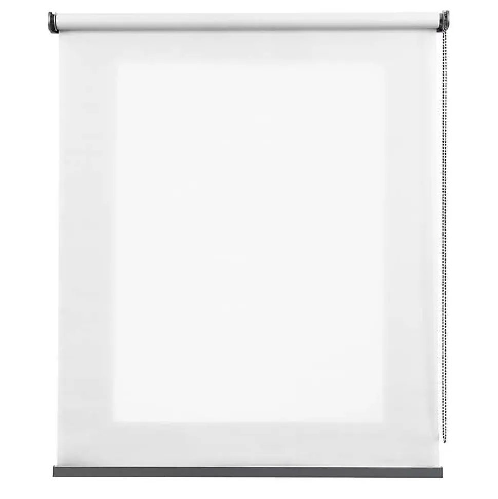 Store Enrouleur translucide Premium avec finitions en Aluminium pour fenêtres et Portes Blanc 180x250 cm
