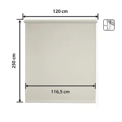 Store enrouleur Translucide Daylight - Easydeco - Écru - 120 x 250 cm