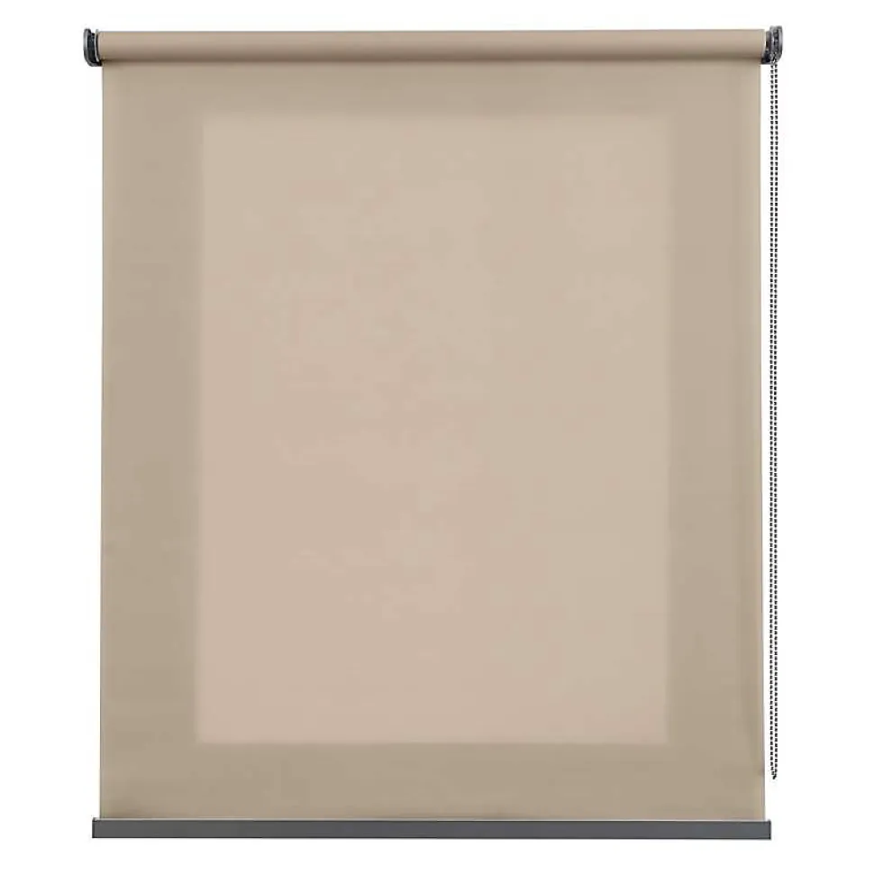 Store Enrouleur translucide Premium avec finitions en Aluminium pour fenêtres et Portes Beige 120x250 cm