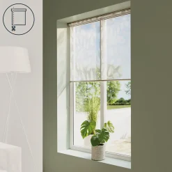 Store enrouleur voile sans perçage Flasor blanc cassé l.120 x H.180cm Goodhome