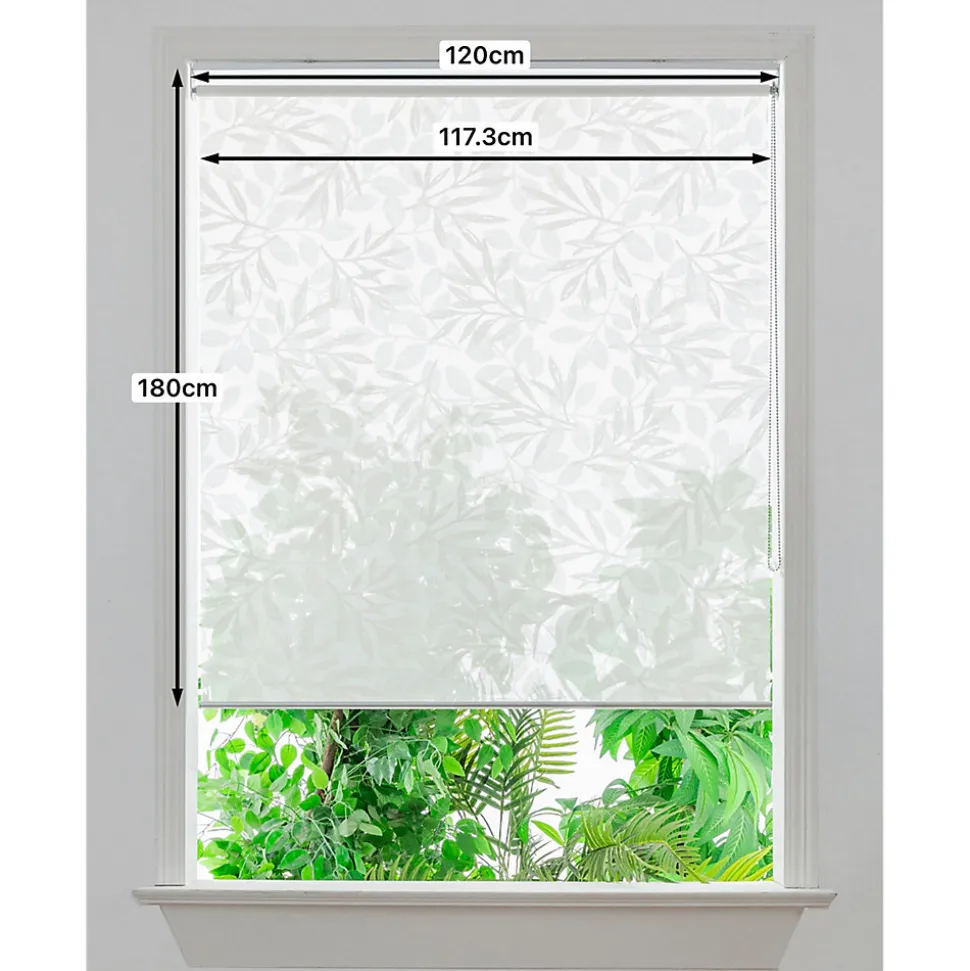 Store enrouleur voile sans perçage Flasor blanc cassé l.120 x H.180cm Goodhome