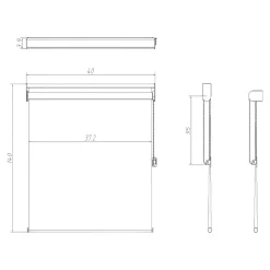 Store enrouleur voile sans perçage Annuri blanc l.40 x H.140cm Goodhome