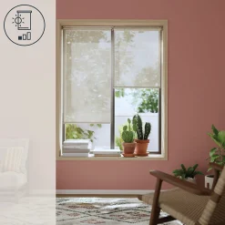 Store enrouleur voile sans perçage Emini beige l.55 x H.180cm Goodhome