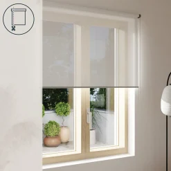 Store enrouleur voile sans perçage Annuri blanc l.120 x H.180cm Goodhome
