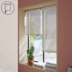 Store enrouleur voile sans perçage Emini beige l.75 x H.180cm Goodhome