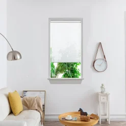 Store enrouleur voile sans perçage Asthall blanc l.60 x H.180cm Goodhome