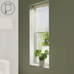 Store enrouleur voile sans perçage Flasor blanc cassé l.60 x H.180cm Goodhome