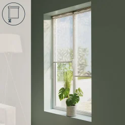 Store enrouleur voile sans perçage Flasor blanc cassé l.40 x H.140cm Goodhome