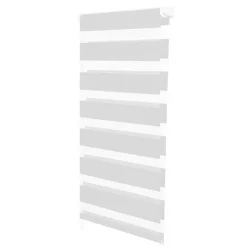 Store enrouleur zébré jour nuit 60 x 230 cm blanc