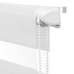 Store enrouleur zébré jour nuit 60 x 230 cm blanc