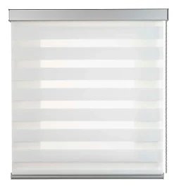 Store Jour Nuit Stores Enrouleurs avec Finitions en Aluminium de Qualité Supérieure Blanc 120 x 250cm