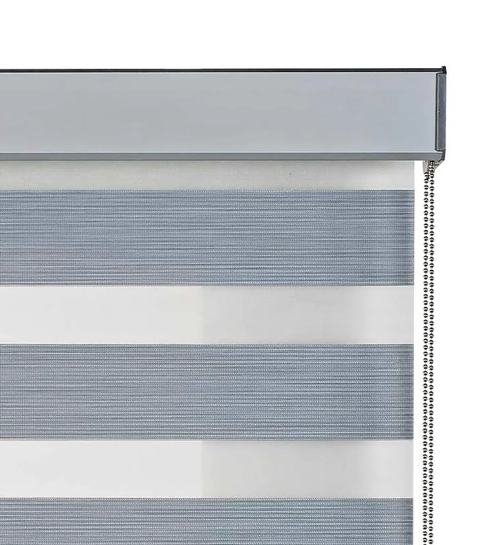 Store Jour Nuit Stores Enrouleurs avec Finitions en Aluminium de Qualité Supérieure Gris 80 x 250cm
