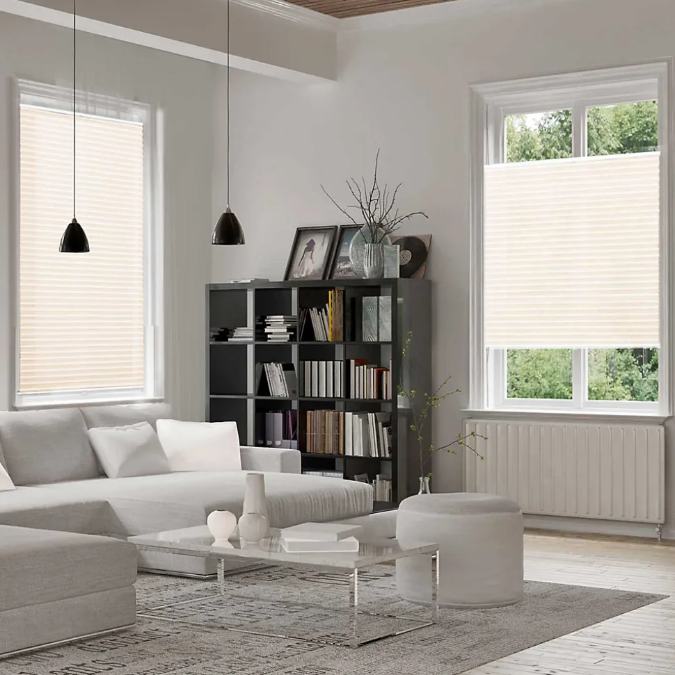 Store plissé Magic Blanc crème 110 cm x 100 cm - Floordirekt