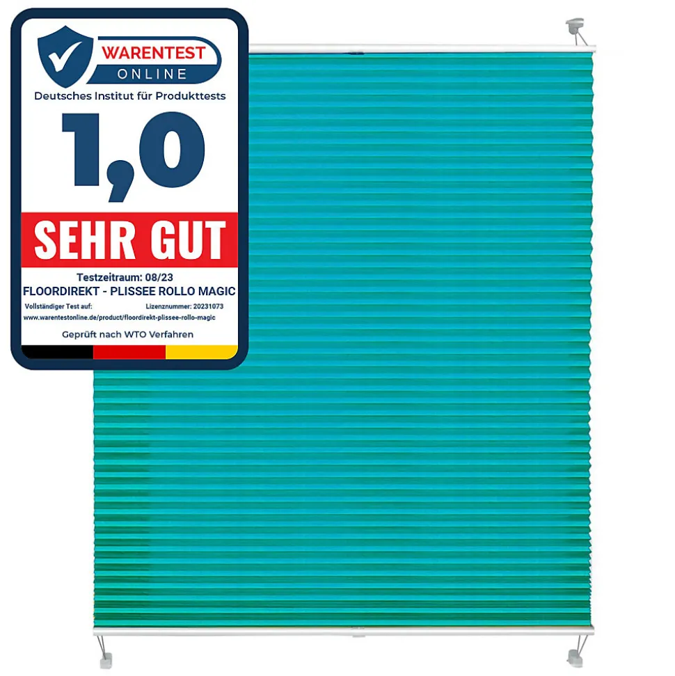 Store plissé Magic Bleu pétrole 110 x 200 cm - Floordirekt