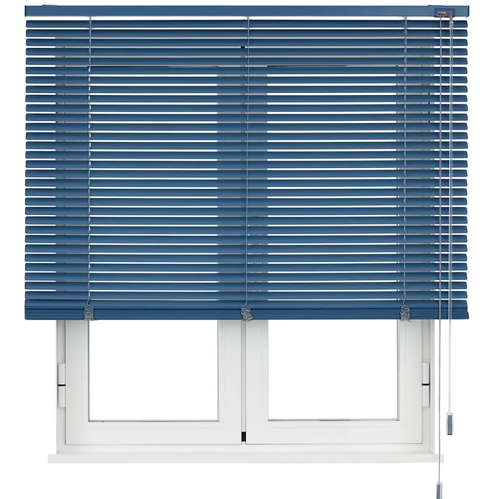 Store Vénitien Aluminium 25mm Bleu 120 X 250cm , Viewtex