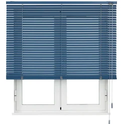 Store Vénitien Aluminium 25mm Bleu 60 X 175cm , Viewtex