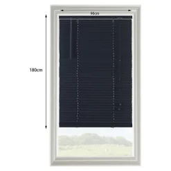 Store vénitien bois Cana noir l.90 x H.180cm Goodhome