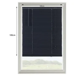 Store vénitien bois Cana noir l.160 x H.180cm Goodhome