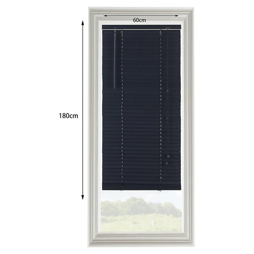 Store vénitien bois Cana noir l.60 x H.180cm Goodhome