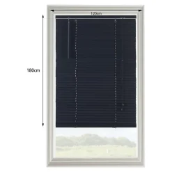 Store vénitien bois Cana noir l.120 x H.180cm Goodhome
