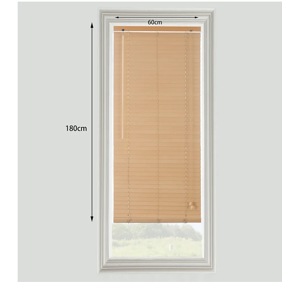 Store vénitien bois clair l.60 x H.180 cm Goodhome Cana