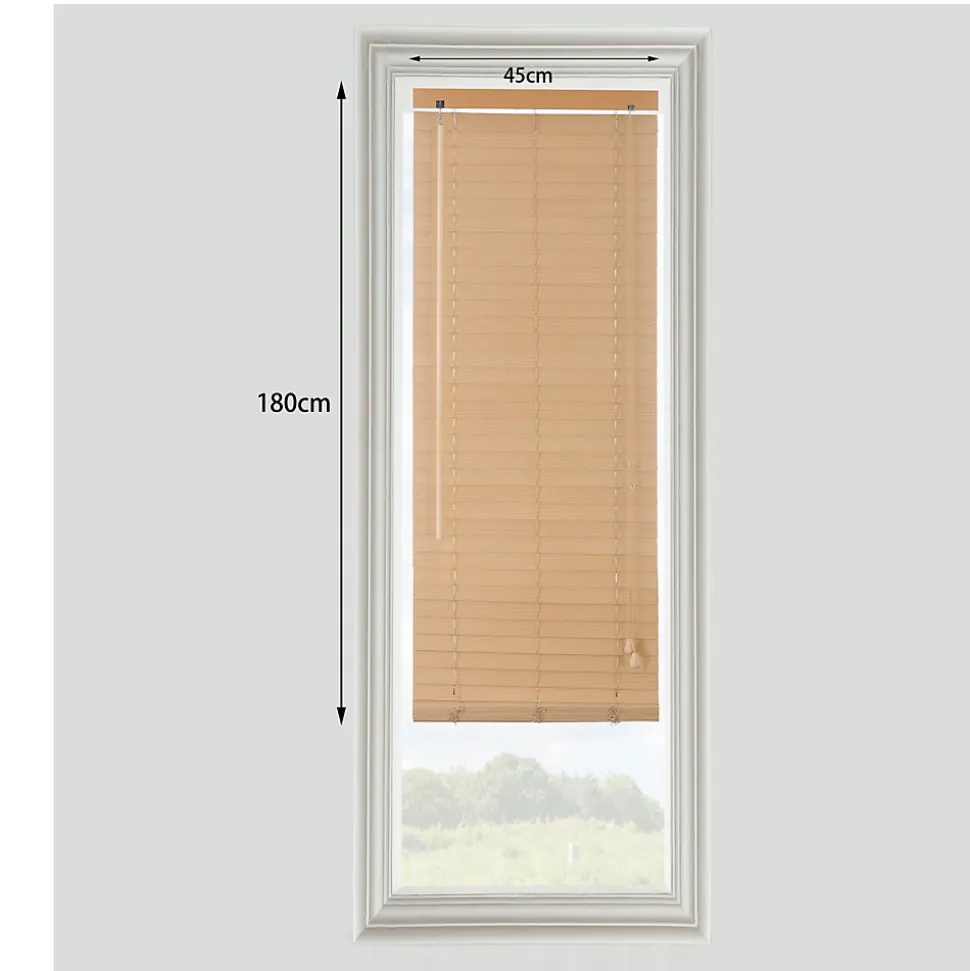 Store vénitien bois clair l.45 x H.180 cm Goodhome Cana