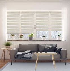Stores enrouleurs motorisés screen premium, tissu technique, moteur, télécommande, Beige 140x180 cm