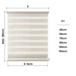 Stores enrouleurs motorisés screen premium, tissu technique, moteur, télécommande, Beige 140x180 cm